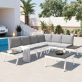 5 Piece Outdoor Patio Furniture Set Grey I21487