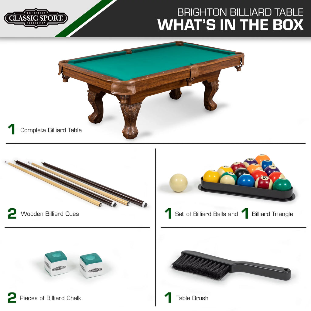 87" Green Billiard Pool Table B332