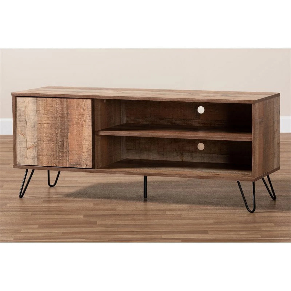 Rustic Oak Wood TV Stand N7253