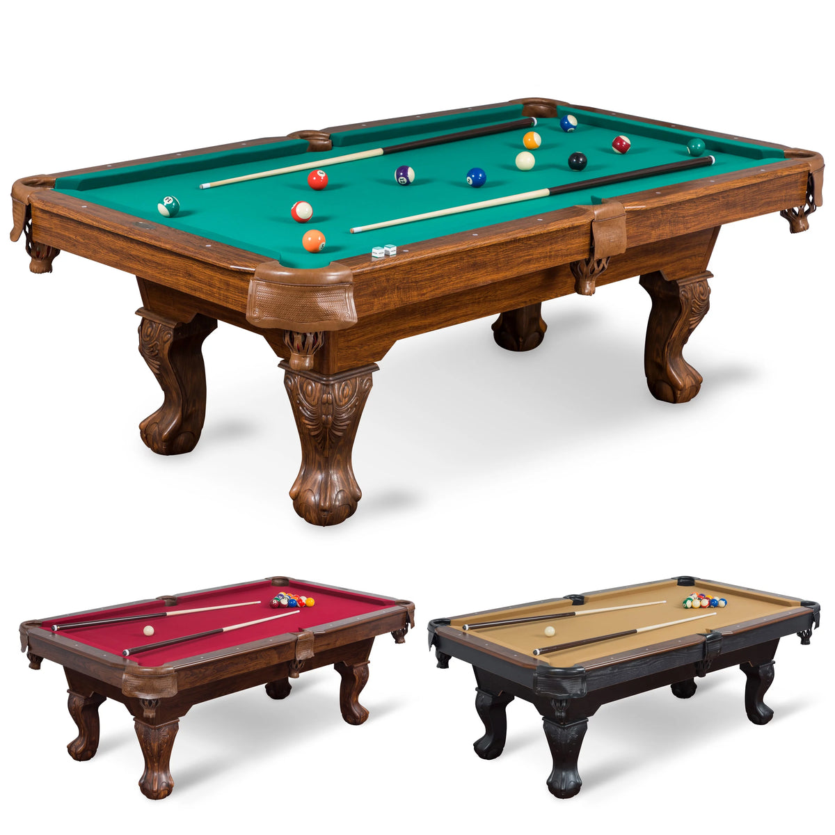 87" Green Billiard Pool Table B332
