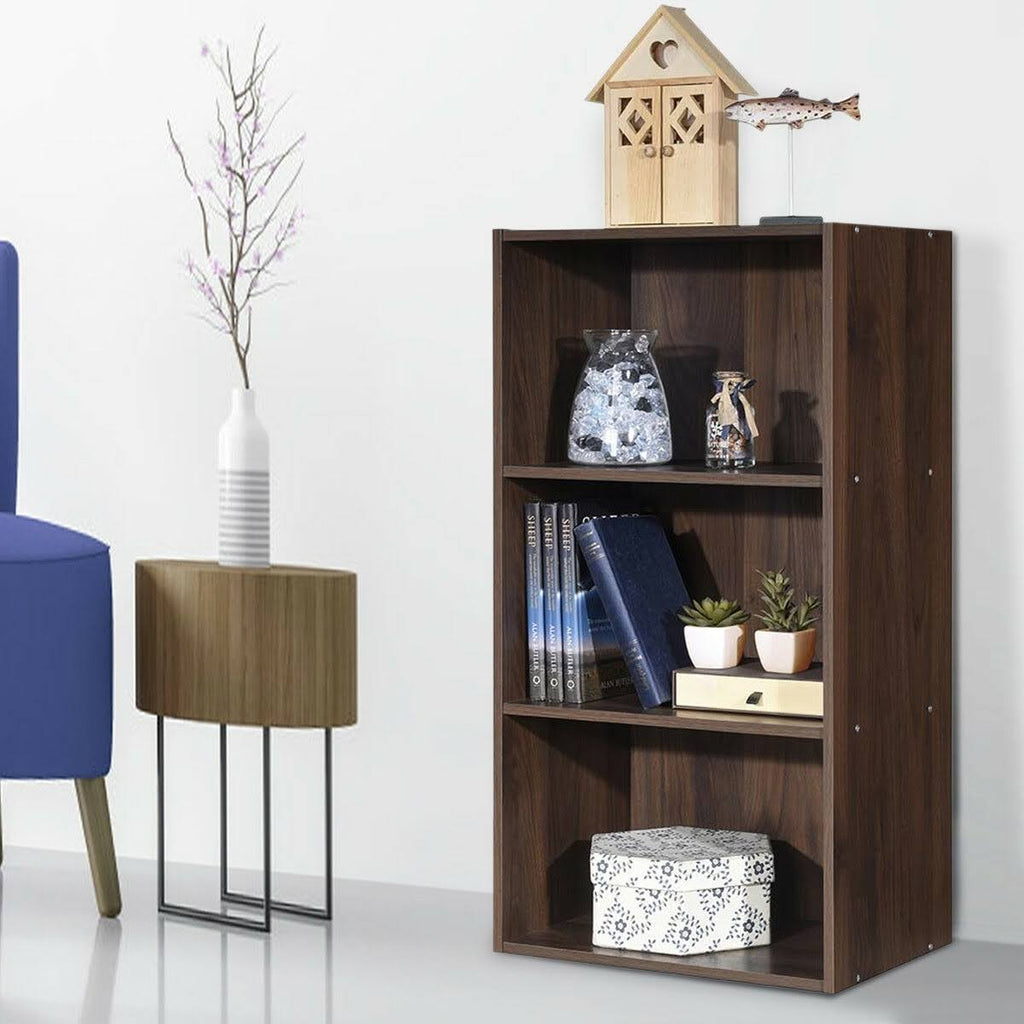 White 3 Shelf Bookcase Storage Cabinet J931896