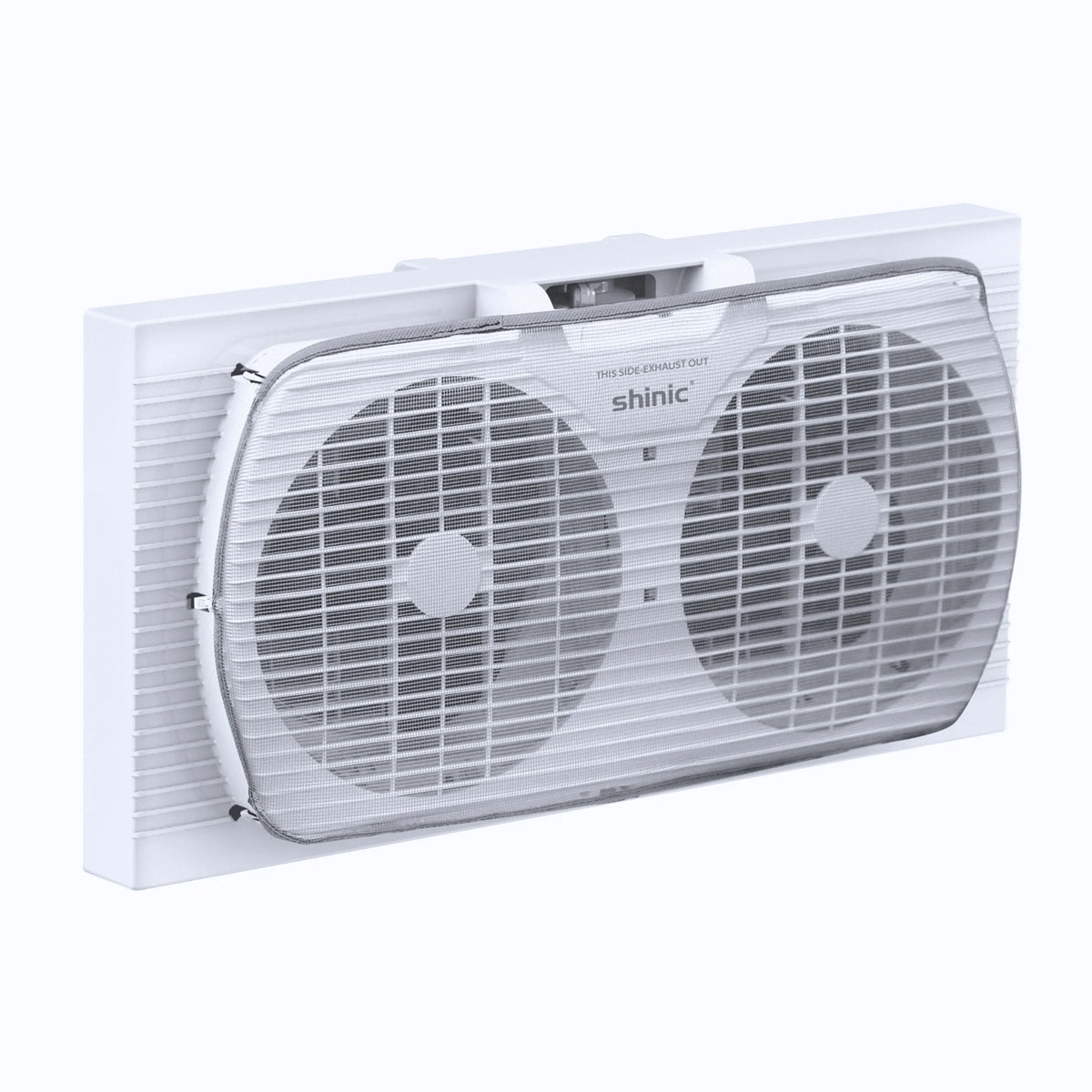 9 3-Speed Twin Window Fan with Bug Screen, White U503597