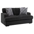 Gray Microfiber Loveseat with 2 Pillows R60331