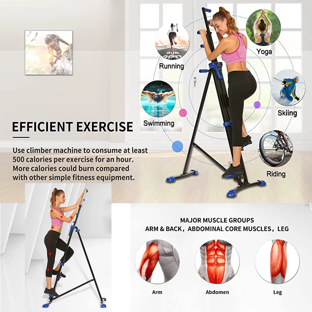 Vertical Climber and Folding Stair Stepper Machine D90249