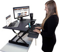 Gray Height Adjustable Standing Desk with Removable Keyboard Tray Z888573