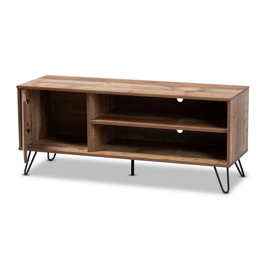 Rustic Oak Wood TV Stand N7253