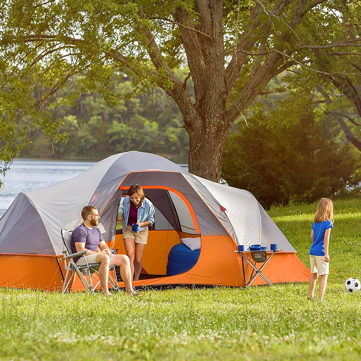 9 Person Waterproof Double Layer Dome Tent S652