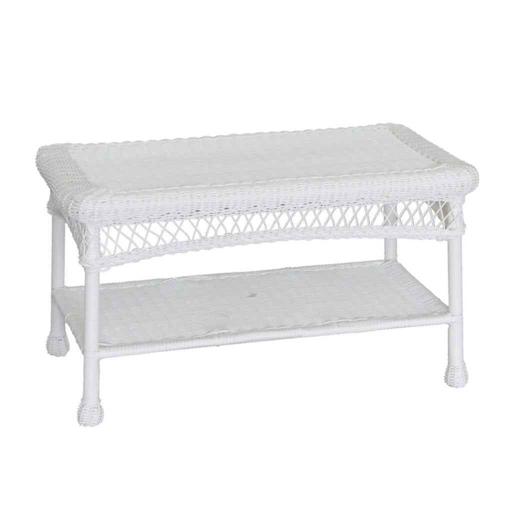 White Wicker Coffee Table D58578