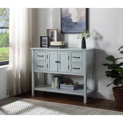 Modern Console Table with 4 Drawers Light Blue B412670