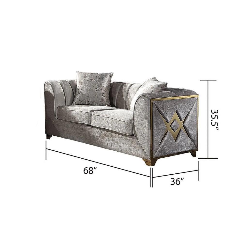 2 PC Wood Living Room Set in Cream G459479