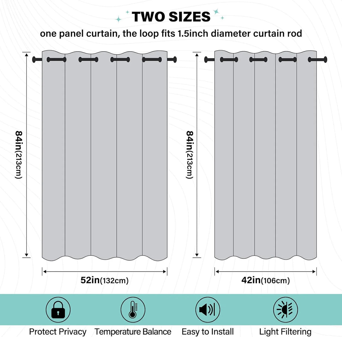 Blackout Curtains 84 inches A85131