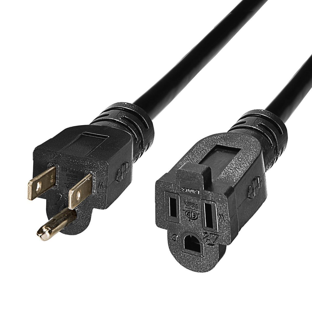 15 ft. 16/3 Gauge Indoor/Outdoor Extension Cord, Black H9205