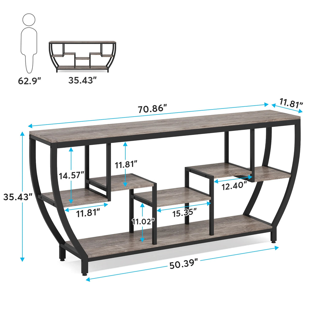 70.9 Inches Console Table with Shelves V8411