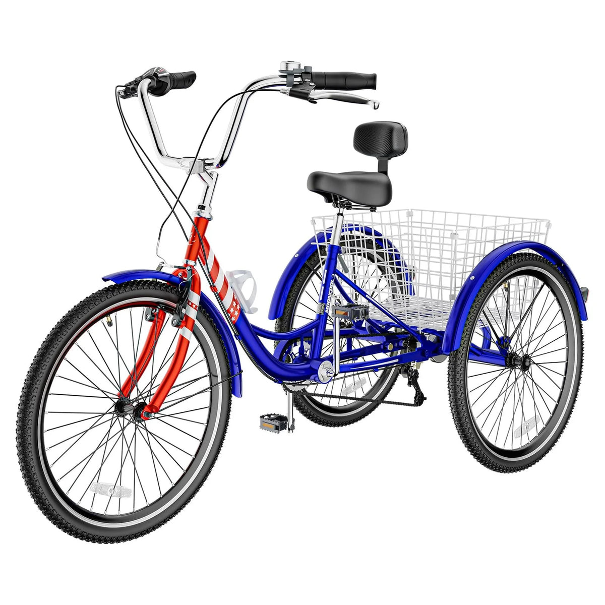 Adult Tricycles 3 Wheel 7 Speed 20 inch with Big Basket Y528