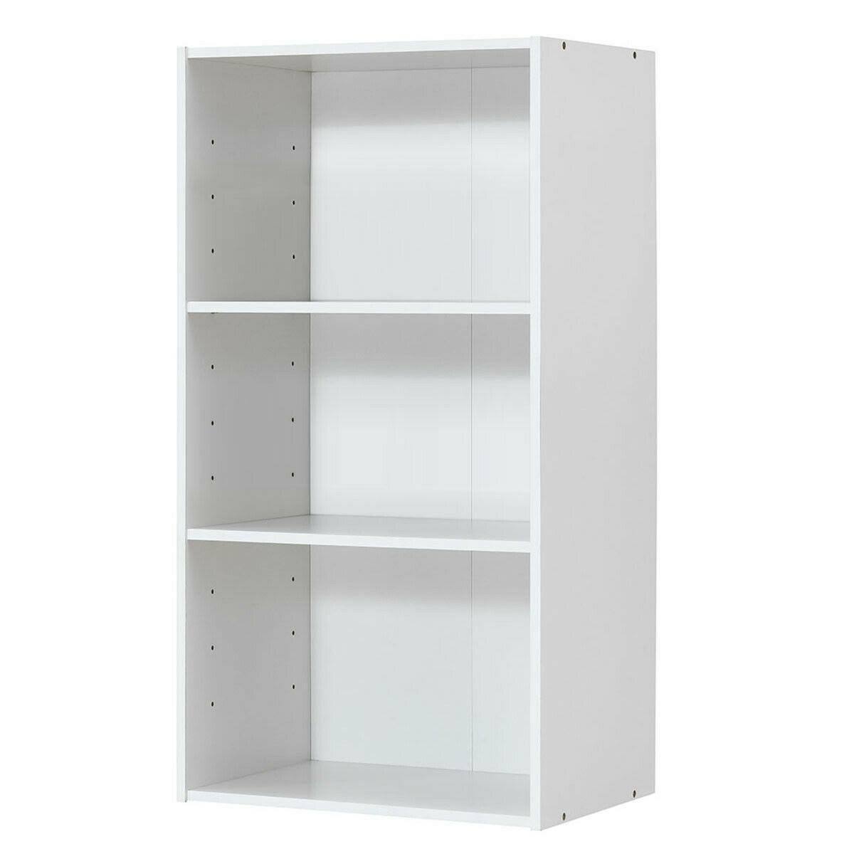 White 3 Shelf Bookcase Storage Cabinet J931896
