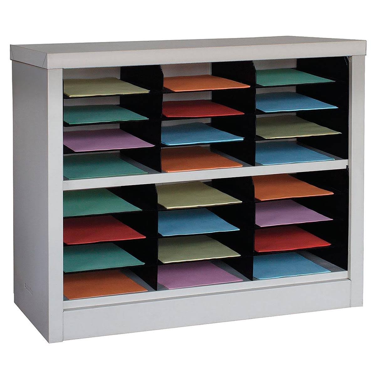 Tan Horizontal Literature Organizer 24 Compartments I379398