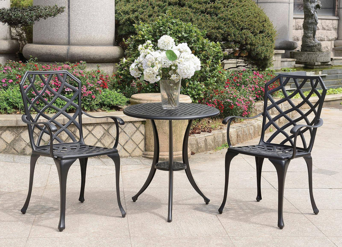 Black Bistro Table Set P235377