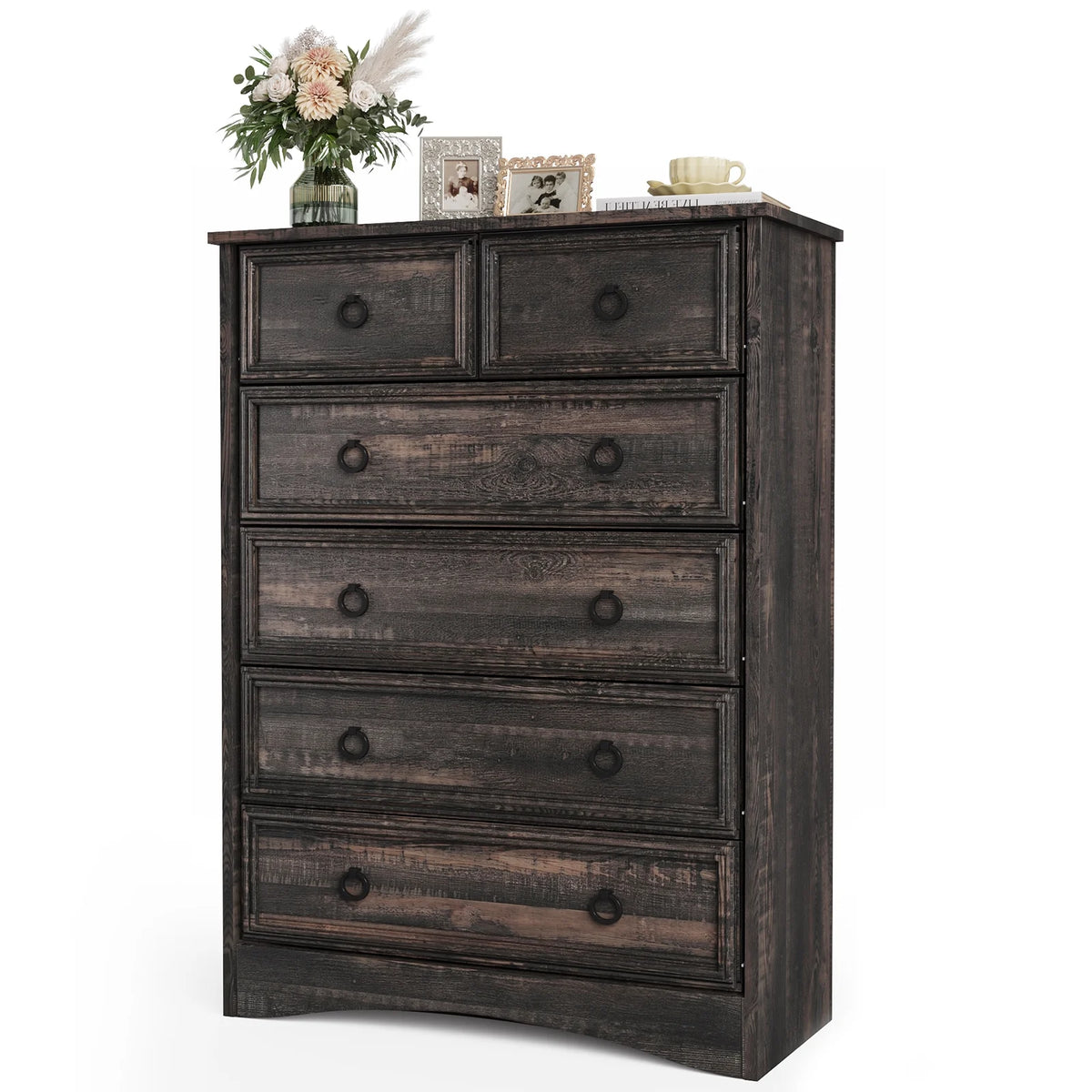 6 Drawer Wood Dresser Y101