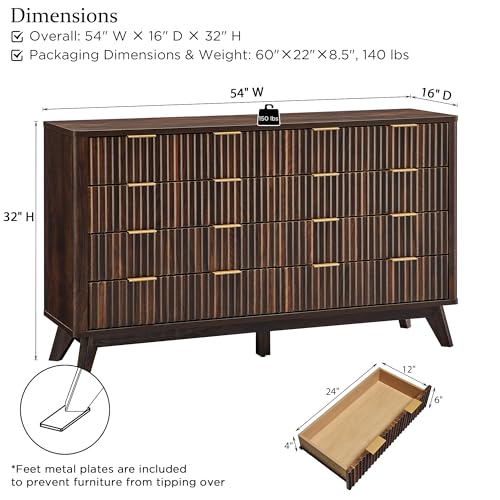 7 Drawer Wood Dresser with Faux Marble Top P701