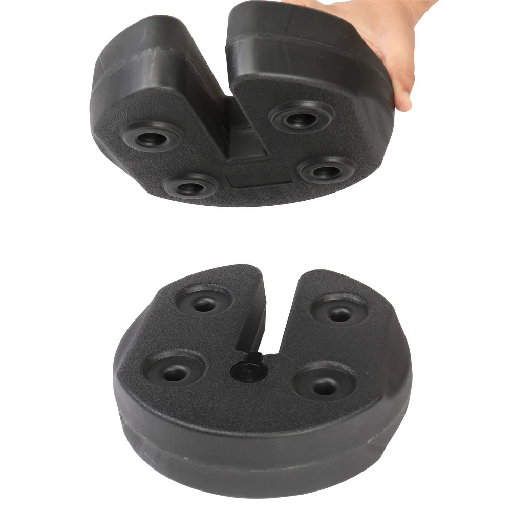 4 Pieces Black Tent Shade Canopy Water Fillable Weight Plates O51420