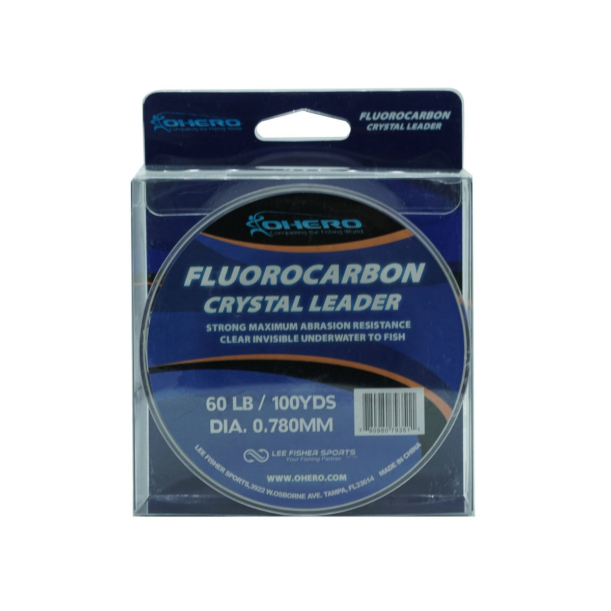 60 Yards Fluorocarbon Crystal Leader D9051