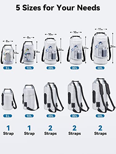5L/10L/20L/30L/40L Waterproof Dry Bag with Phone Case H2294