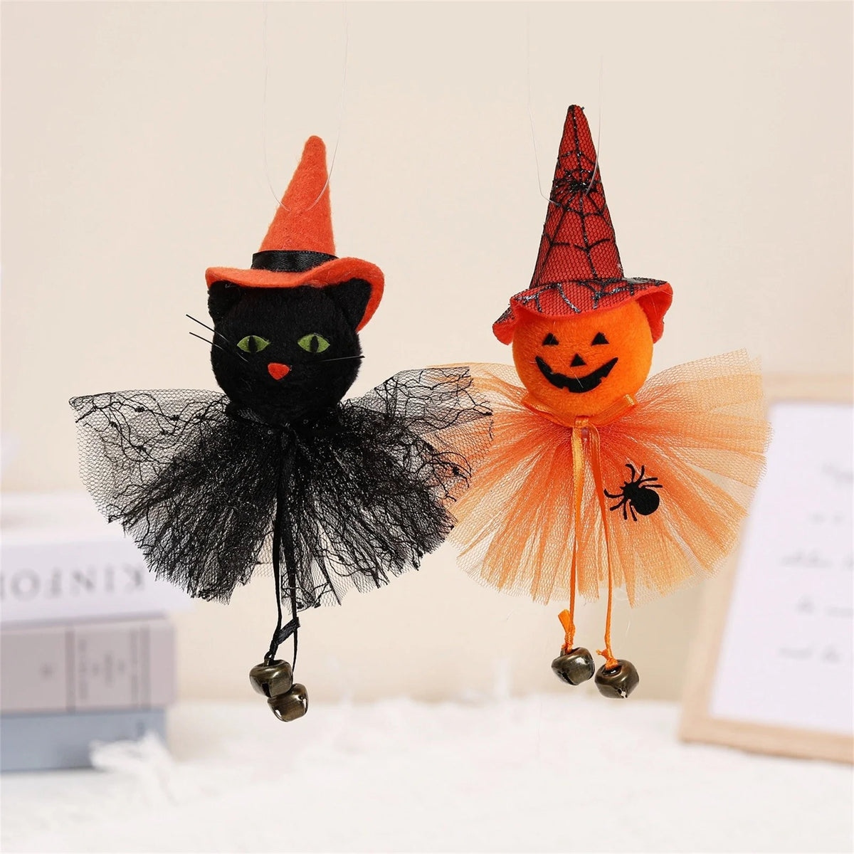 Halloween Doll Pumpkin Ghost Cat Charm Scary Witch Doll H527