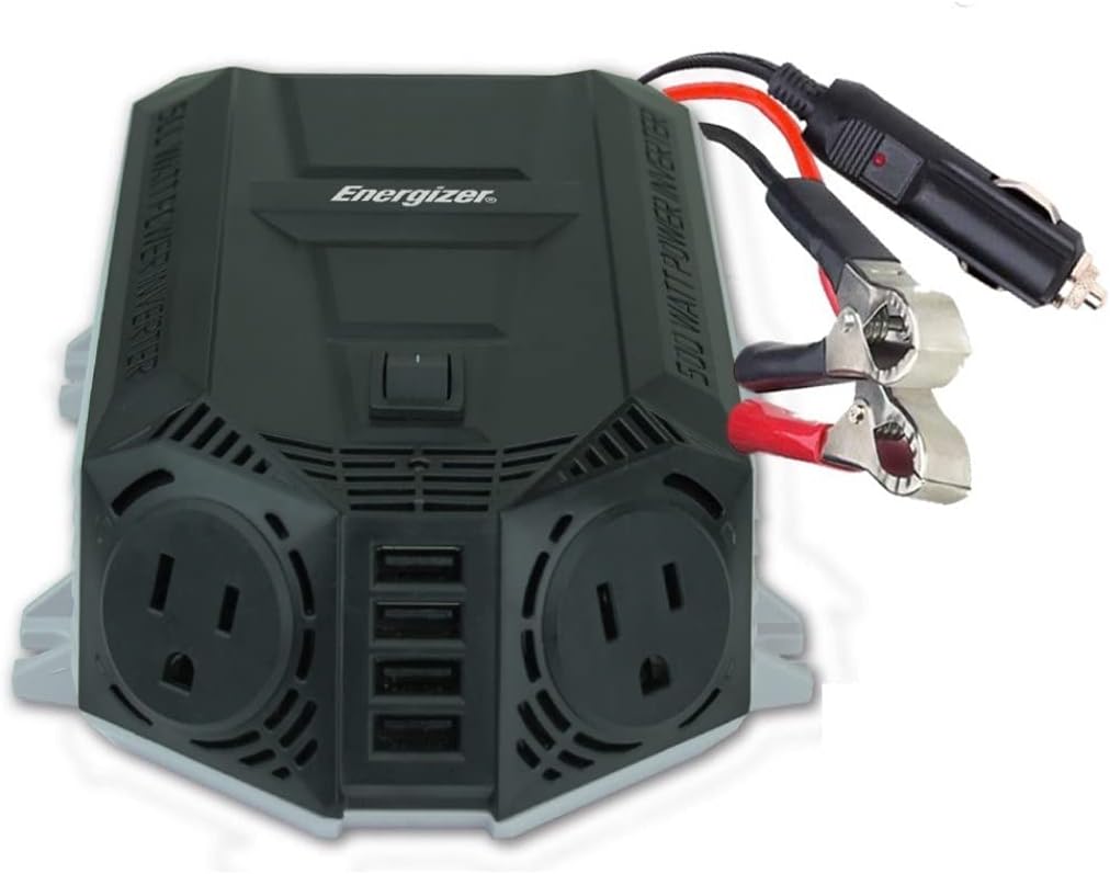 500 Watt Power Inverter, 12V DC to 110V AC, Modified Sine Wave, Pack of 2 S171701