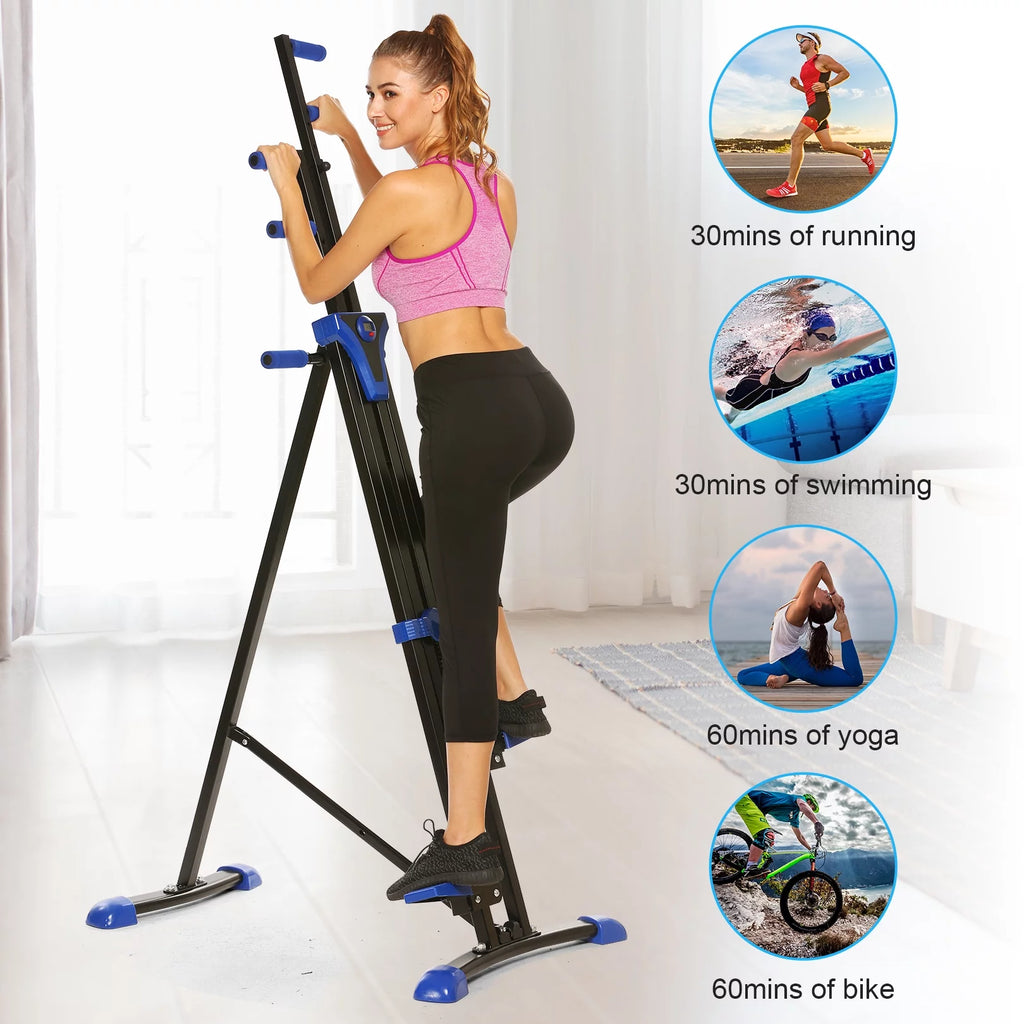 Vertical Climber and Folding Stair Stepper Machine D90249