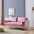 Pink Velvet Fabric Sofa Y7830