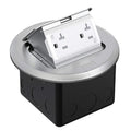 Silver Pack of 2 Pop Up Floor Outlet Box with 20 Amp Tamper-Resistant Receptacle I37753