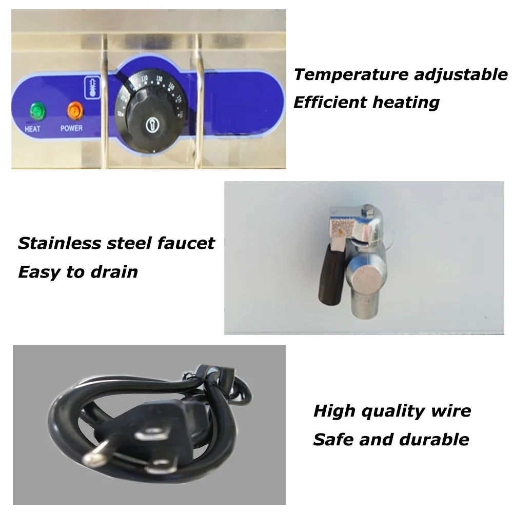 8 Pot Stainless Steel Buffet Food Warmer with Glass Shield Q20964
