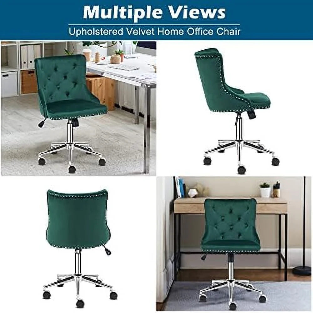 Microfiber Rustic Swivel Desk Chair with Wheels G613581
