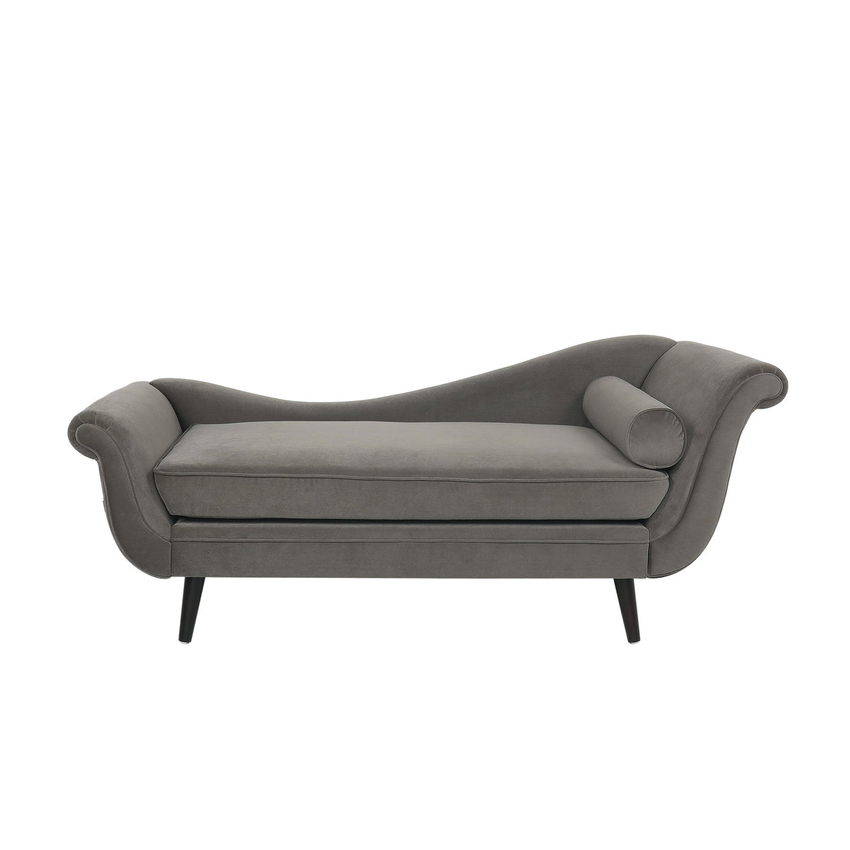 Dark Brown Taupe Upholstered Chaise Lounge F581
