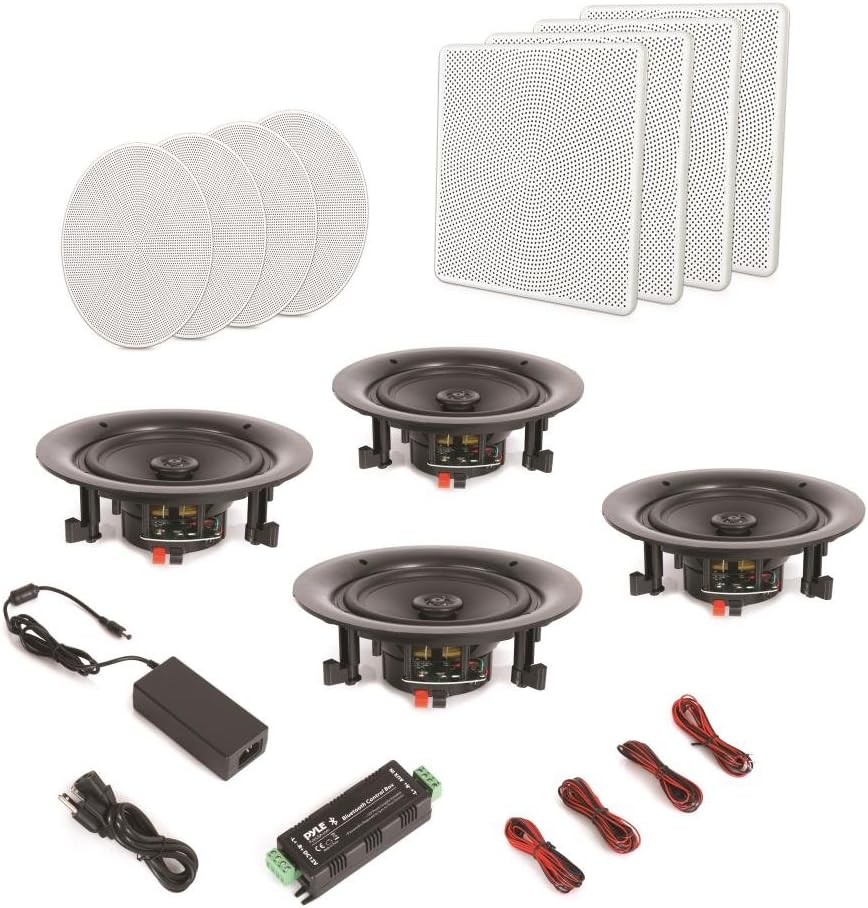 8” 4 Bluetooth 2-Way In-wall In-ceiling Speaker System with Polypropylene Cone & Tweeter W8492
