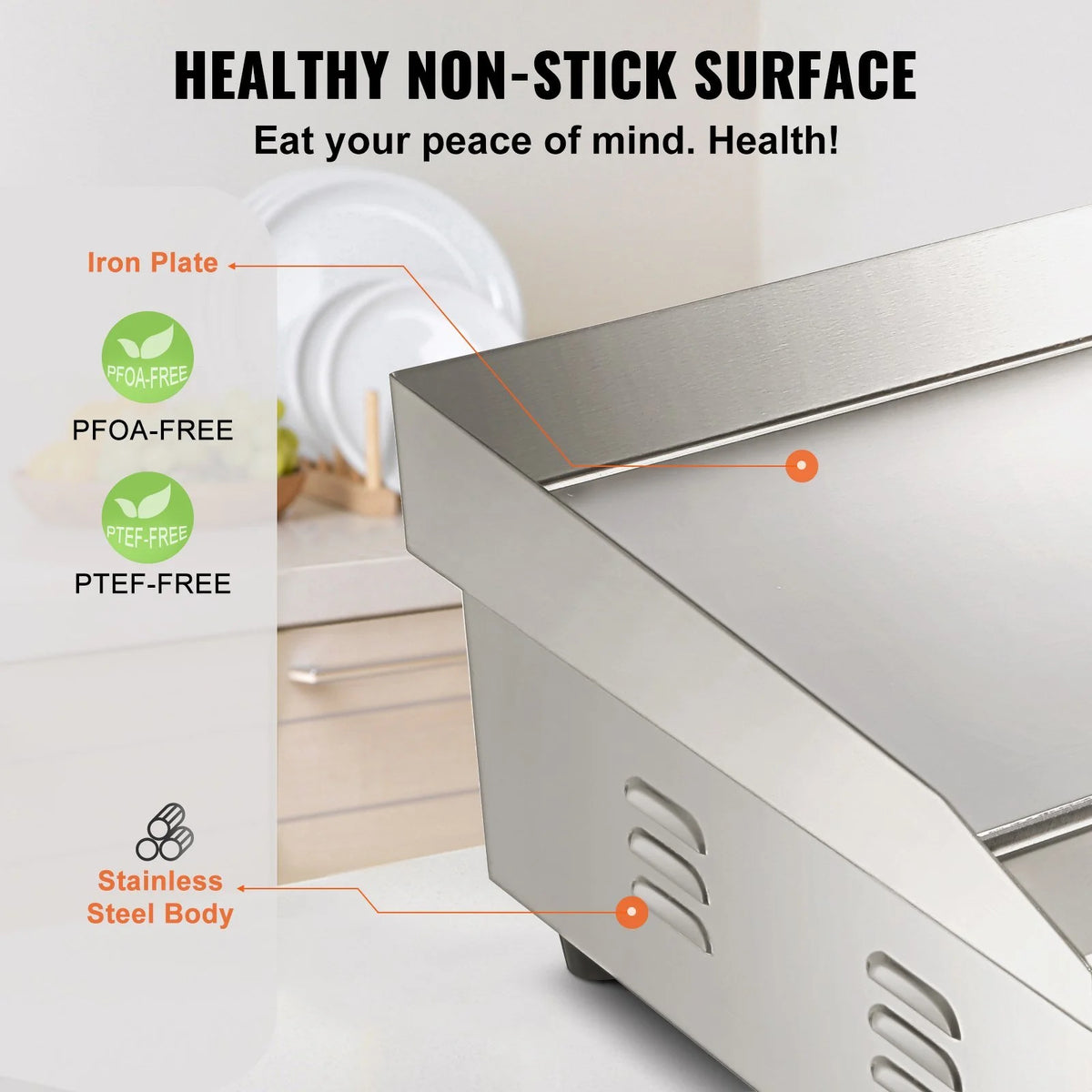 21" 1600W Stainless Steel Electric Griddle M760