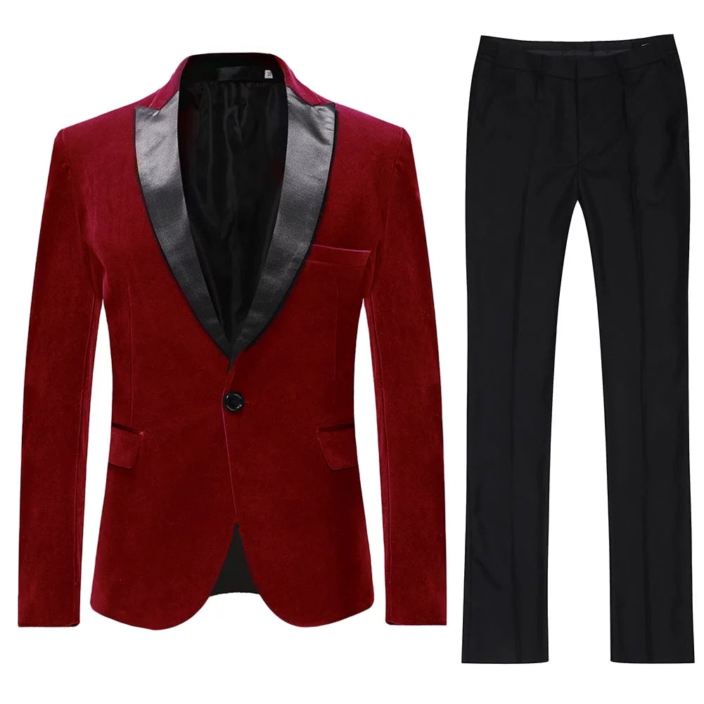 2-Piece Slim Fit Tuxedo Suit Y56079