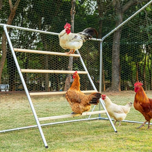 Metal Chicken Coop with Anti-Rust Steel & Waterproof Cover Z56193