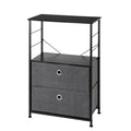 2 Drawer Nightstand with Shelf F974673