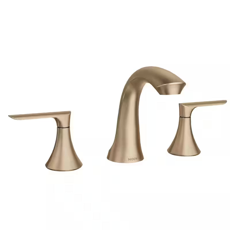 8 in. Widespread 2-Handle Bathroom Faucet in Bronzed Gold K1311