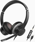 USB Headset with Microphone, Noise Cancelling, 3.5mm Wired, Pack of 2 N57063