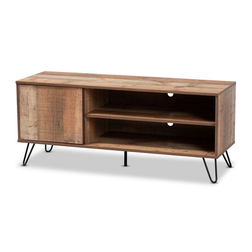 Rustic Oak Wood TV Stand N7253