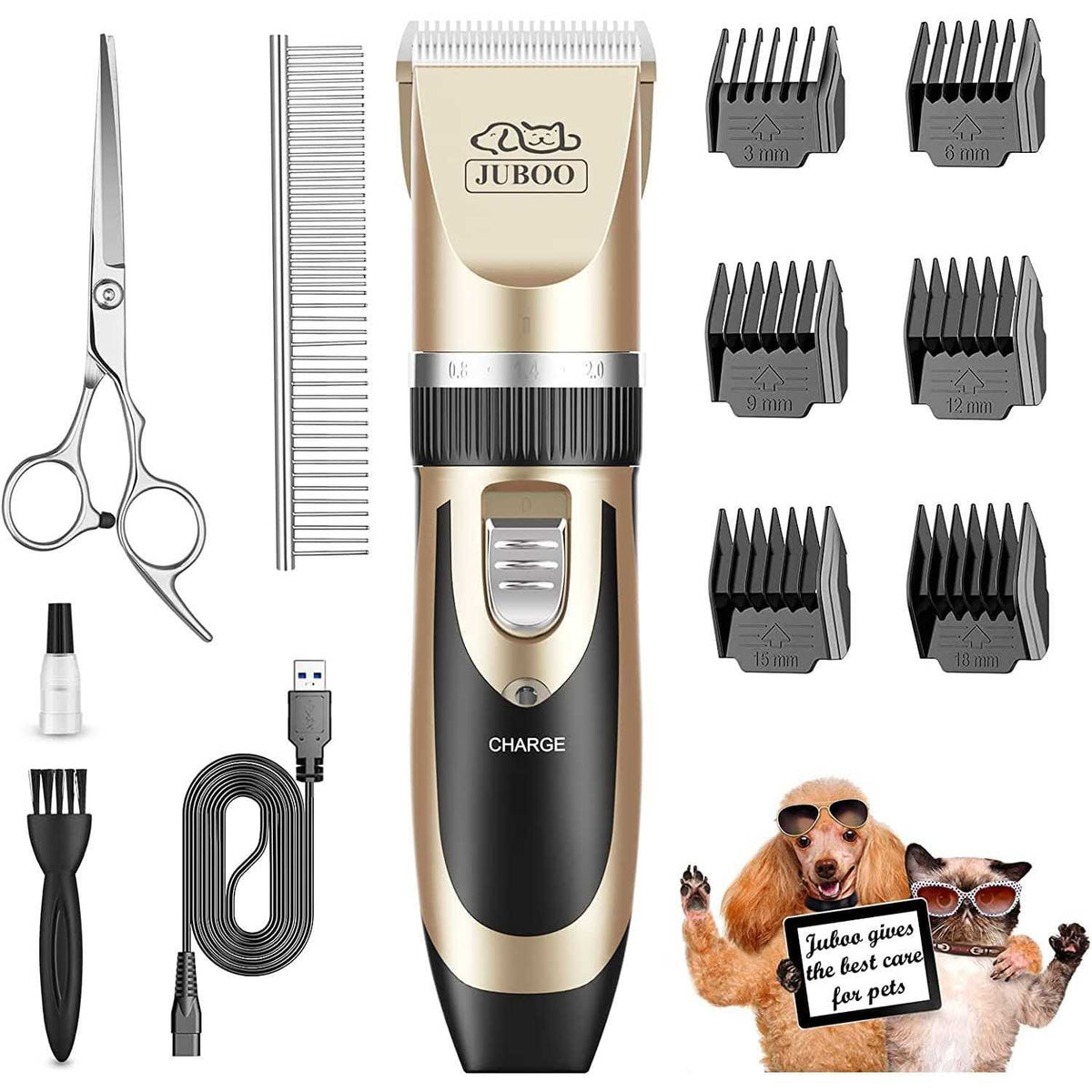 Dog Clippers Low Noise Rechargeable Cordless Grooming Kit M720