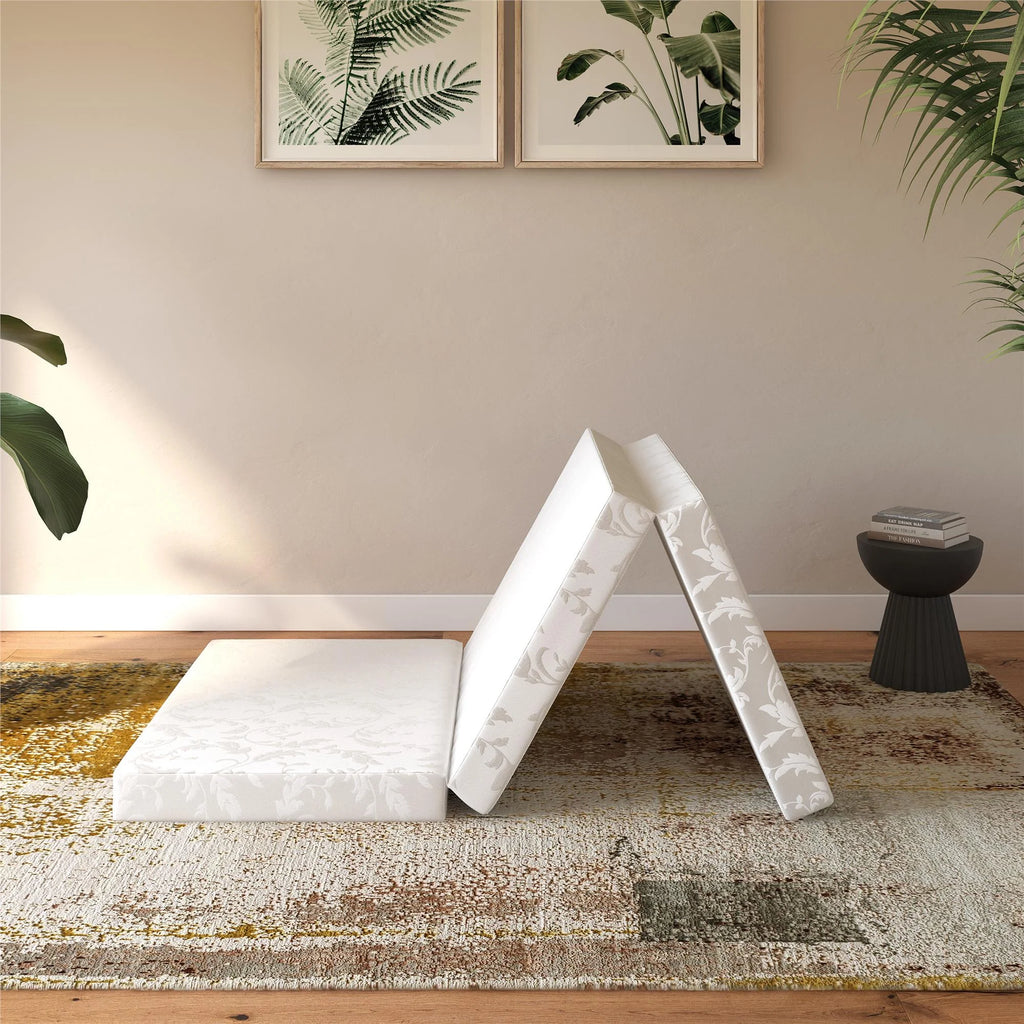 4-Inch Tri Folding Mattress with Carry Bag, Twin Size W950