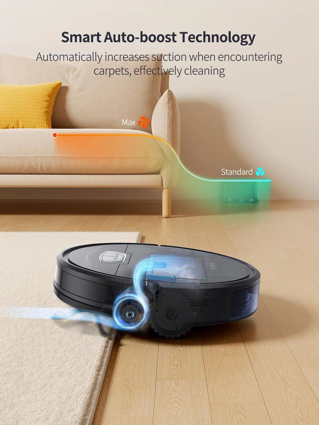 Robot Vacuum and Mop Combo 4500pa 180min Runtime M397