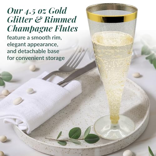 25 Pack 4.5 oz Plastic Champagne Flutes I195194