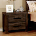 Rustic Brown 2 Drawer Nightstand I94788