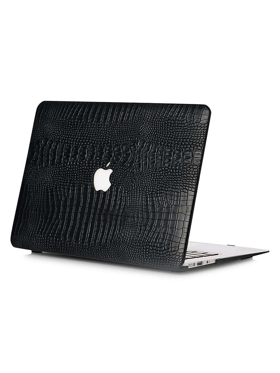 Black Faux Crocodile MacBook Case B85261