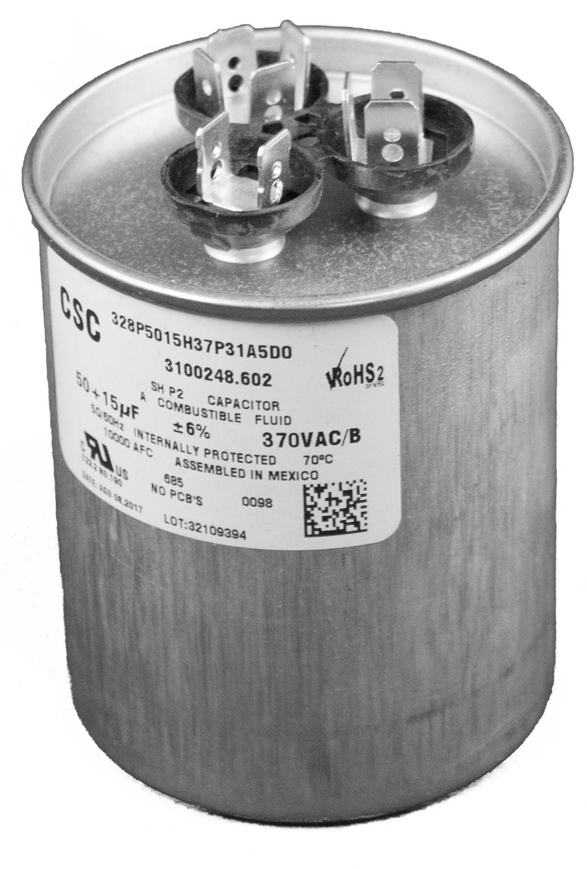 Capacitor 50-15Mfd 370Va L21154