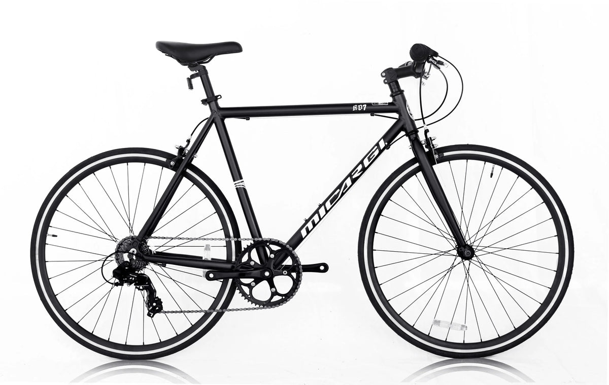 White 53 cm Aluminum 700C Road Bike C4026